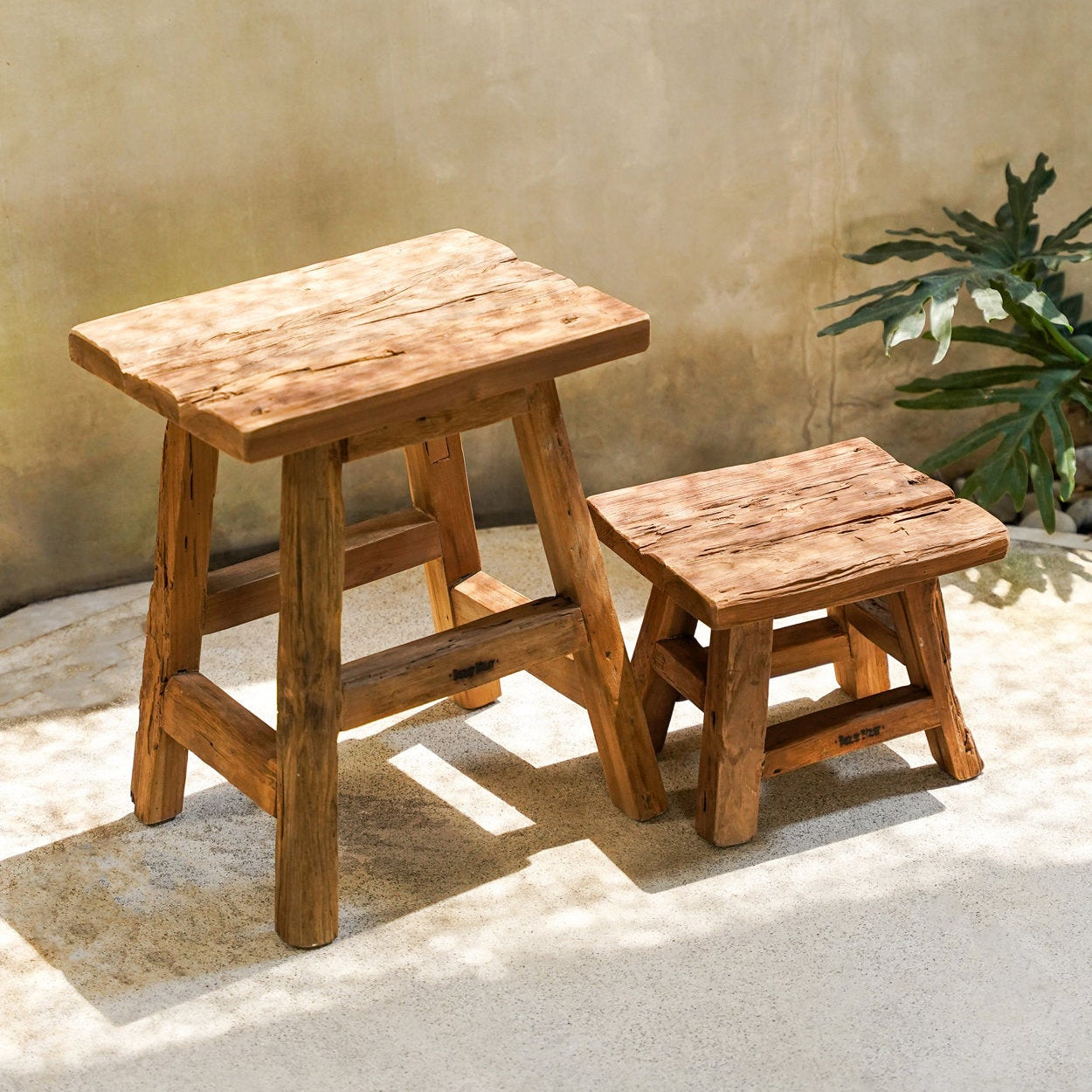 Teakholz Hocker Yaro I L
