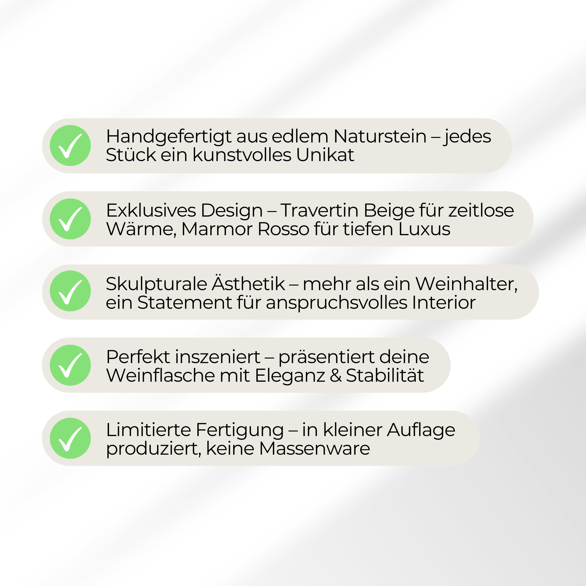 Weinflaschenhalter Travertin